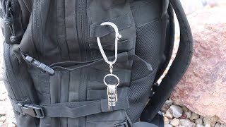 Wire Carabiner with braided steel hinge