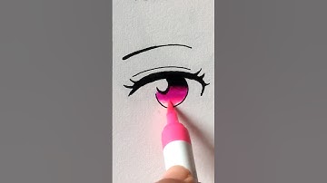anime eye tutorial #viral #animeart#artshorts#viral#cute#easy#eye#brushpen#anime#draw#art#tutorial