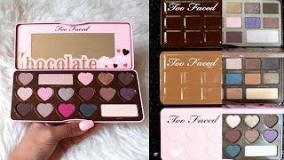 *New Toofaced Chocolate Bon Bons Palette Swatches + Comparison of Orginal Chocolate Bar & Semi Sweet