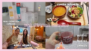 UNA SEMANA CONMIGO | HAUL DE COSMÉTICA COREANA, COMIDA JAPONESA, BUBBLE TEA, AMIGOS... | VLOG12 •ᴥ•