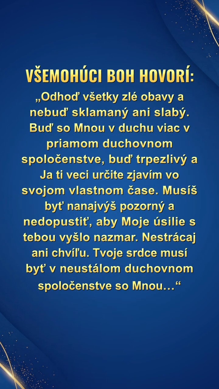 Stíšte sa pred Bohom, čítajte Jeho slová