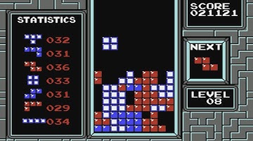 Tetris (NES) - Enhanced Graphics - Gameplay