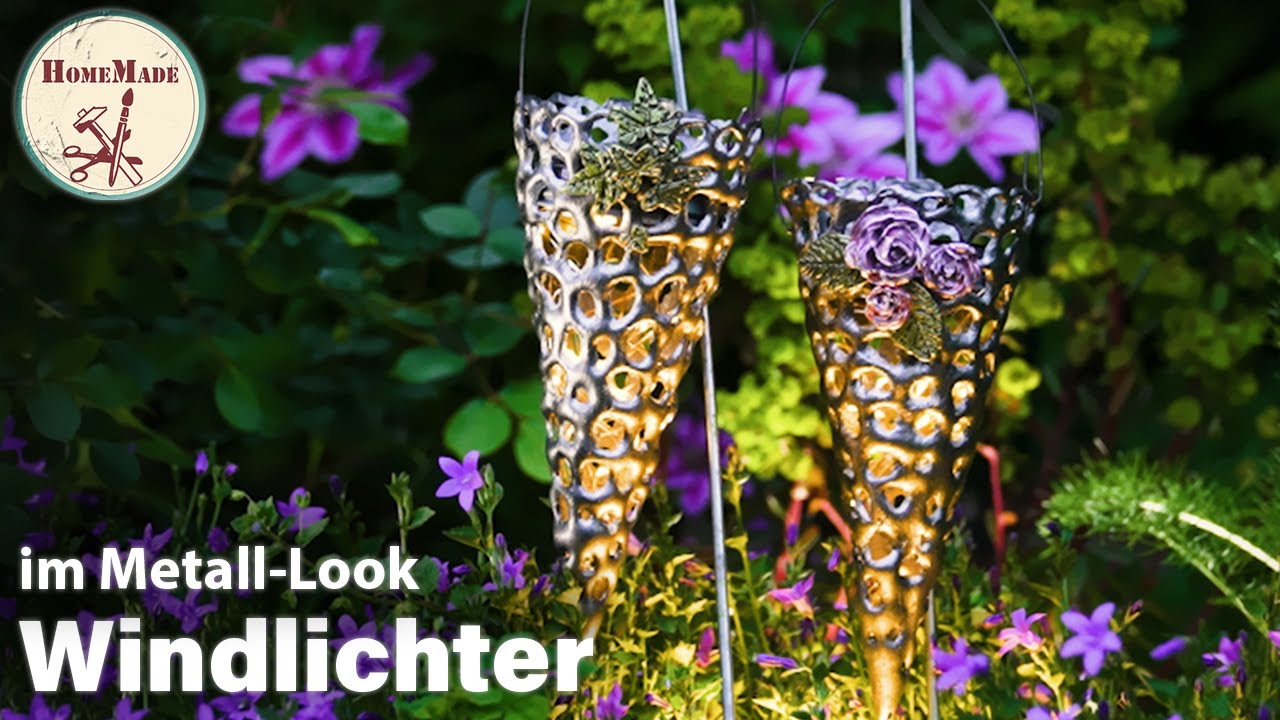 DIY | Gartenstecker selber machen | Gartendeko Ideen mit Leuchteffekt | Blumenstecker Gartenlicht