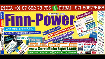 FinnPower Finn Power Siemens servo Drive motor encoder problems how to check servo motor