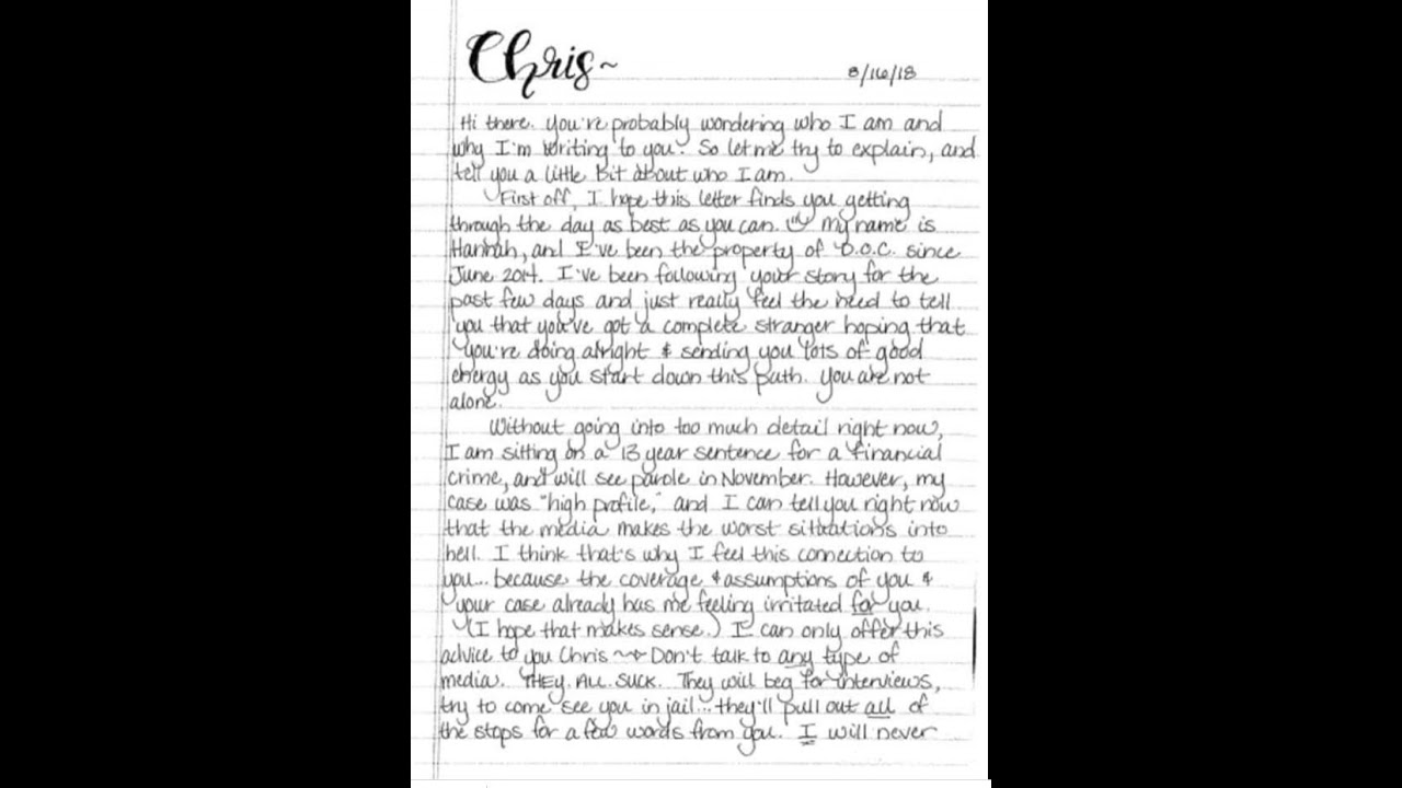 Prison Letters to Chris Watts