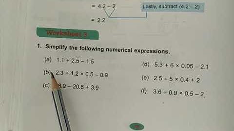 Simplification of Numerical Expressions (part -2)