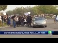 Protesters hit by cars outside McClellan Park during Trump visit