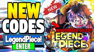 NEW WORLD!] ALL WORKING NEW LEGEND PIECE *CODES* - ROBLOX LEGEND PIECE CODES  IN NOVEMBER 2022!! 