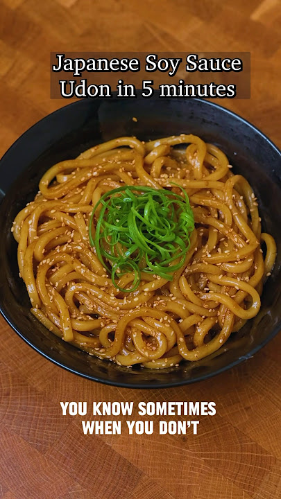 Japanese Soy Sauce Udon Noodles in 5 minutes