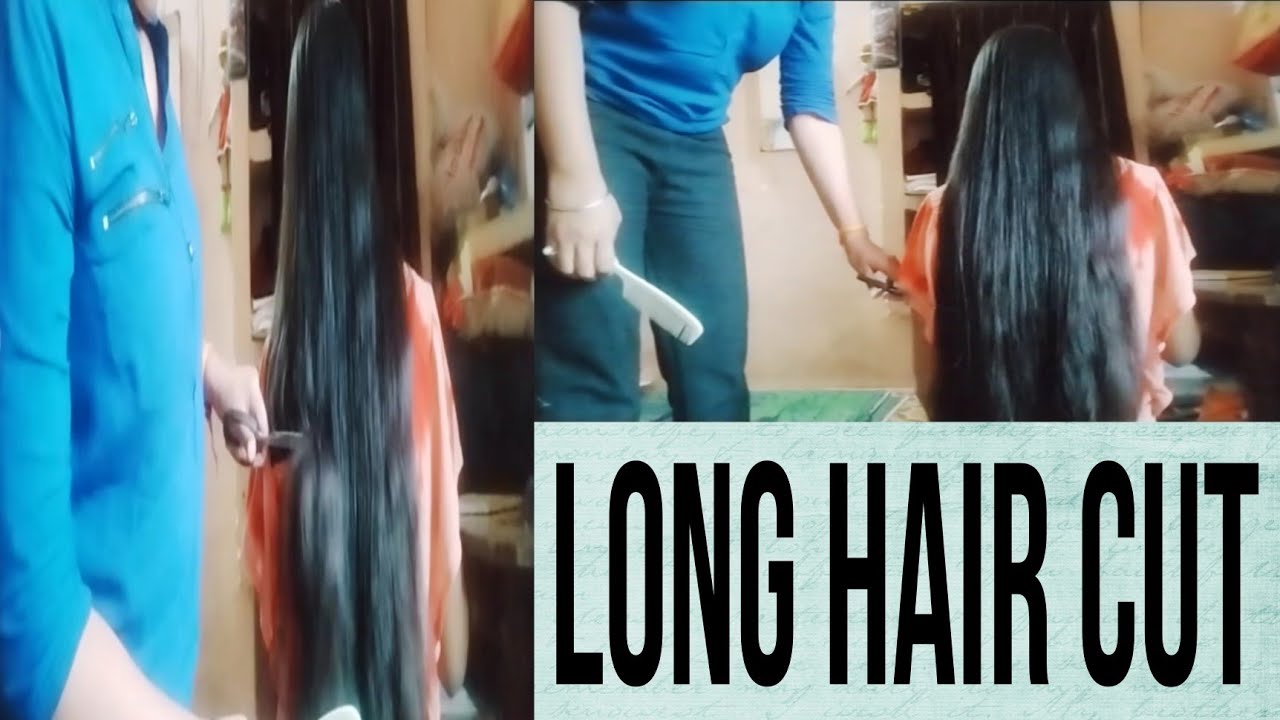घर में ही कैसे करें long hair cut ।।@reenavishwakarma5345 #haircut