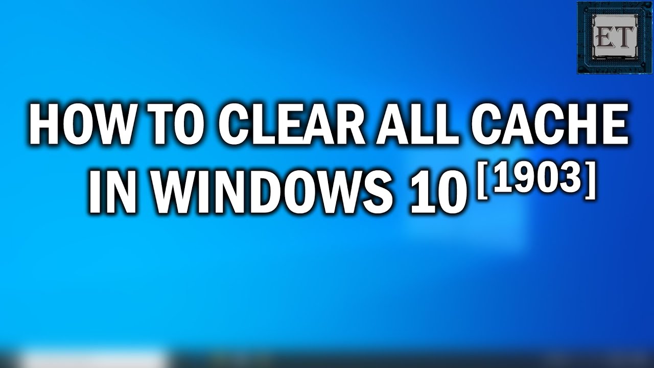 Update Windows 10에서 모든 캐시를 지우는 방법