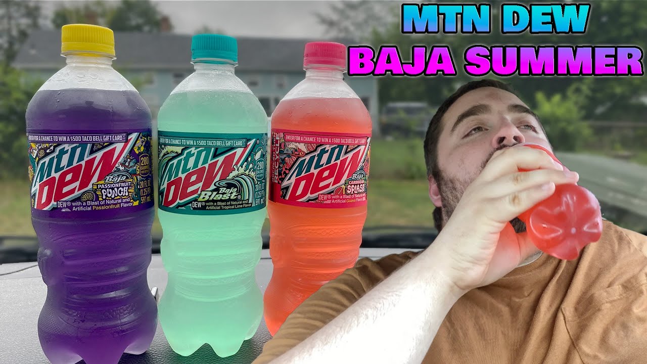 Are They Worth the Hype? 2023 Mtn Dew Baja Blast, Passionfruit, and Caribbean Punch Review