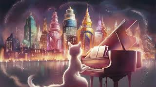 【Relaxing Piano】Lo-Fi Cat - Urban with a pleasant night breeze #lofi #cafemusic #piano