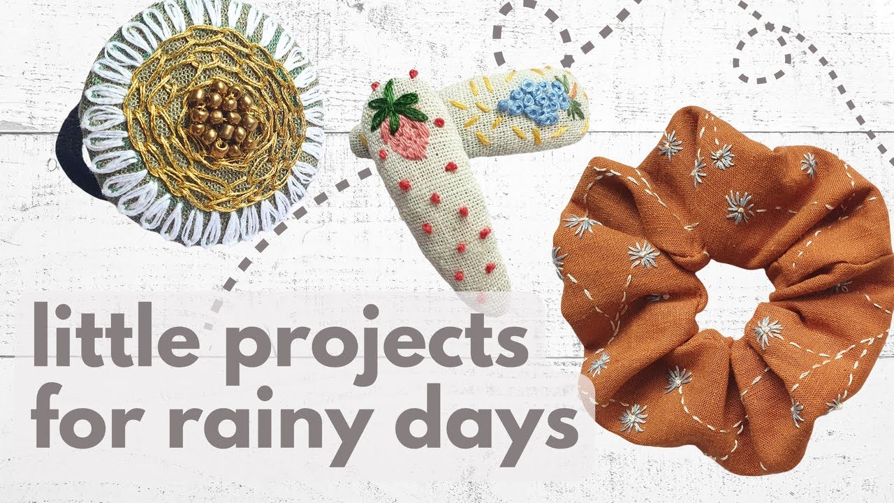 3 HAIR ACCESSORIES SEWING IDEAS from Fabric Scraps - DIY Scrunchie