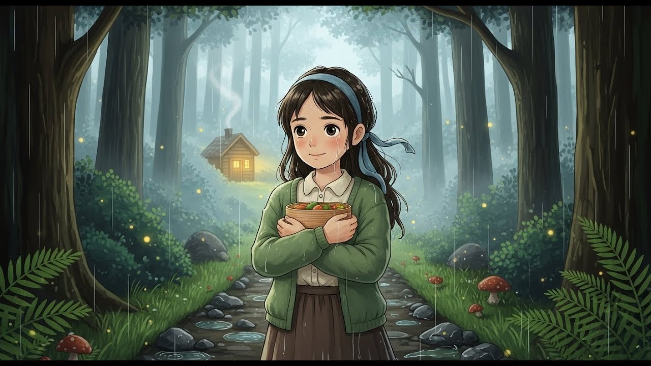 A Quiet Rain in the Secret Summer Forest 🌧️ Bringing Lunch to Grandpa | Cozy ASMR। WhisperGhibli