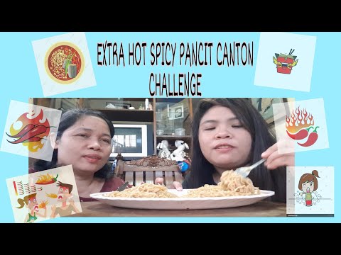 Spicy Noodle Challenge mukbang (ExtraHotPancitCanton)