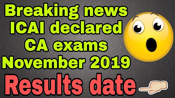 CA results November 2019 |ICAI November 2019|CA final results Nov 2019