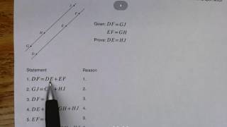 Intro to Proofs-Justifying statements #1