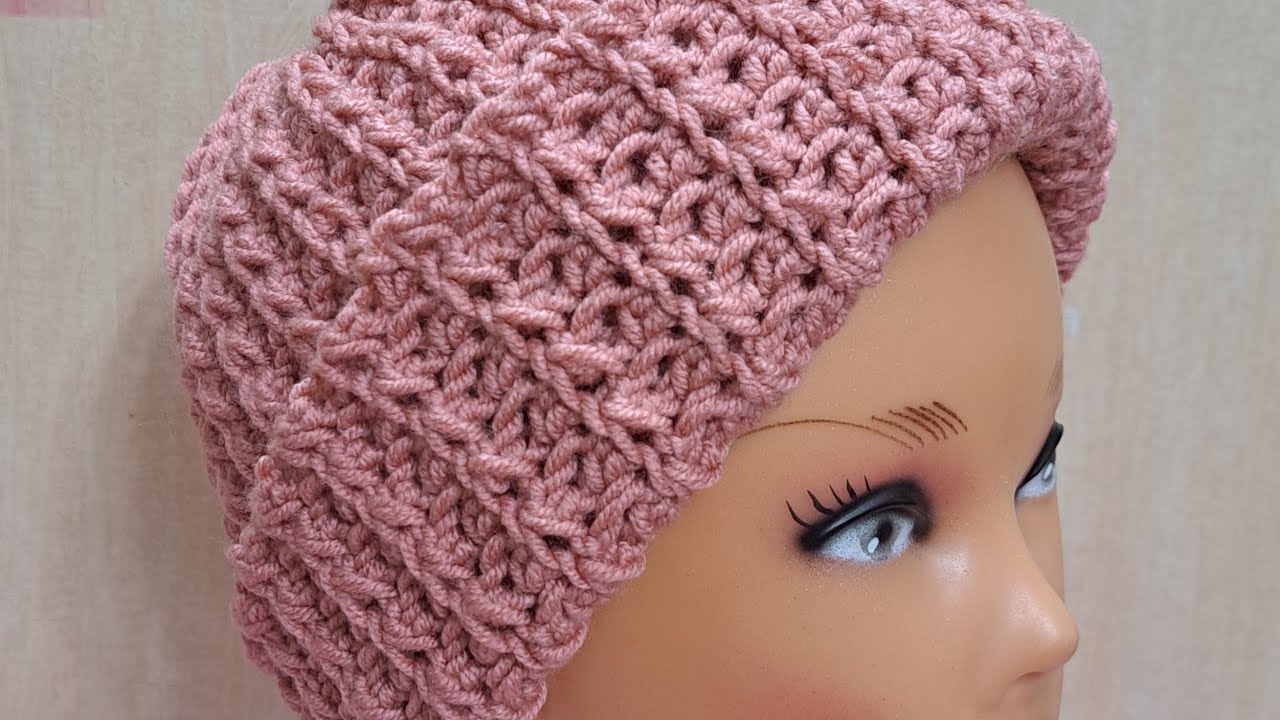 Simple crochwt hat               کلاه قلاببافی ساده