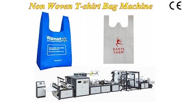 Fully Automatic Non Woven T-shirt Bag Making Machine Running in Morocco Customer