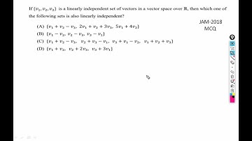 Linear Algebra - IIT JAM 2018 Solutions