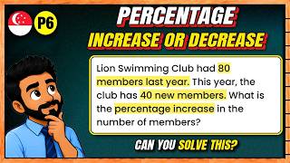 Information 80 Members, 40 More Join — What's the % Increase | Percentage Change Q1 | P6 Math News