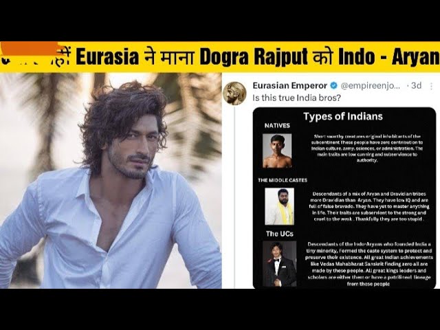 Eurasian Emperor ने माना Dogra Rajput Vidhyut Jammwal को Indo - Aryan | Aryan Rajputras class=