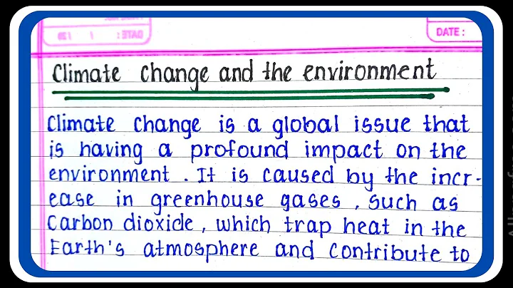 Write an essay on Climate change | Climate change essay | Climate change and the environment