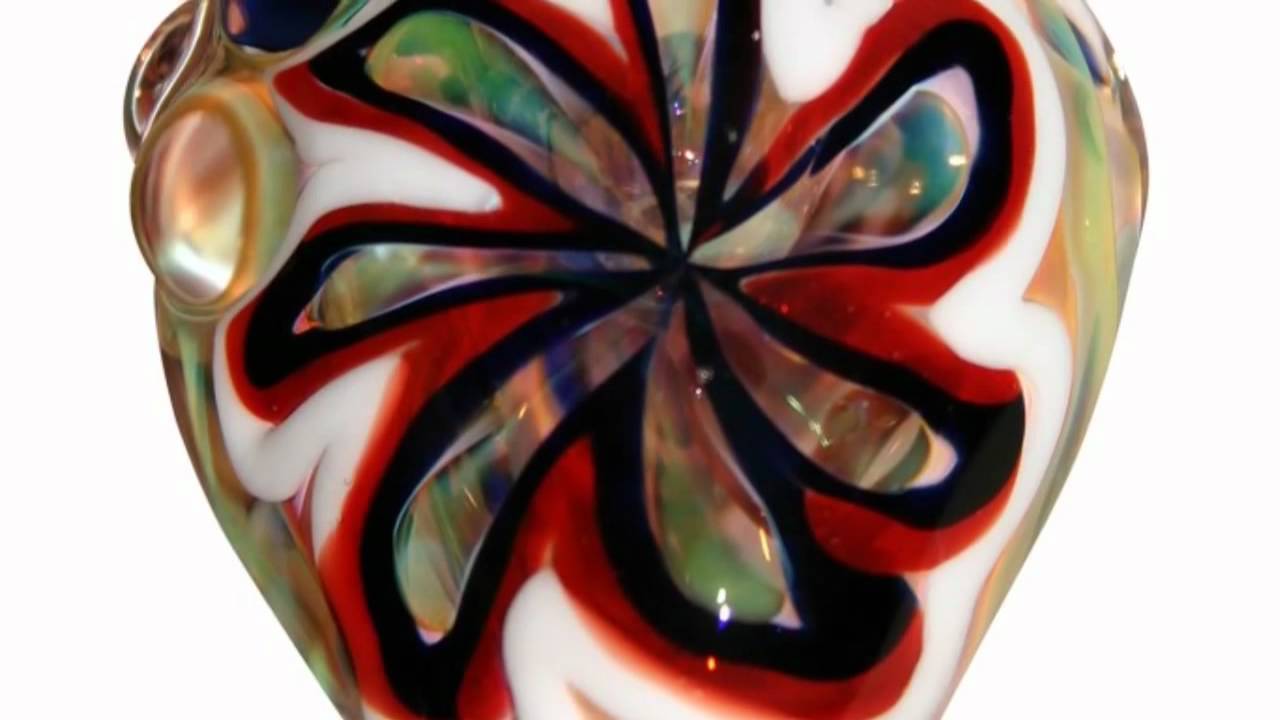 Glass Spoon Pipe -- Droop Style Heavy Inside Out w/ Silver & Gold Fume -- Worked End