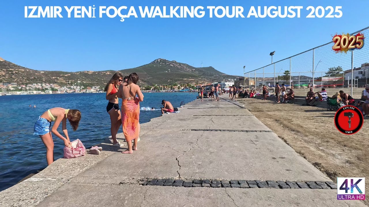 IZMIR YENİ FOÇA 2025 Walking Tour | 4k UHD 60fps | İZMİR TÜRKİYE