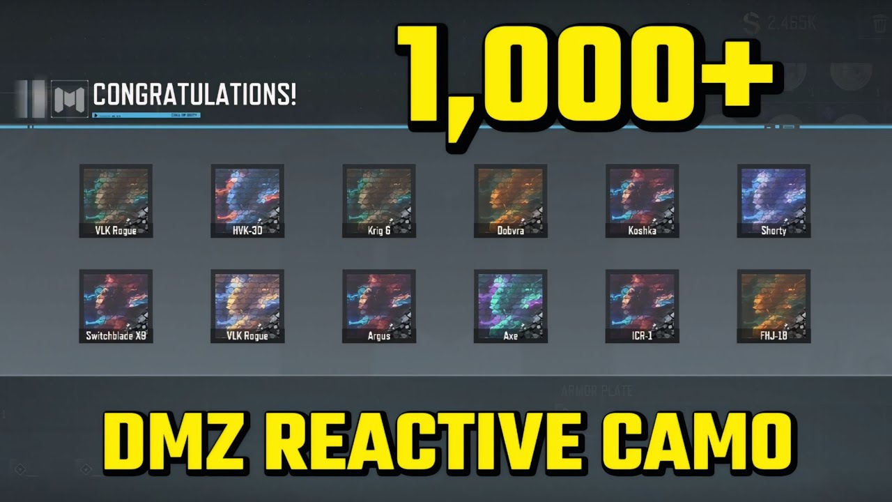 How to Unlock Reactive Camo DMZ in COD Mobile