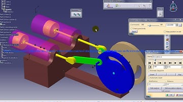 Catia V5|Digital Mockup|DMU Kinematics Tutorial|4 Stroke Petrol Engine|Automobile Engine Simulation