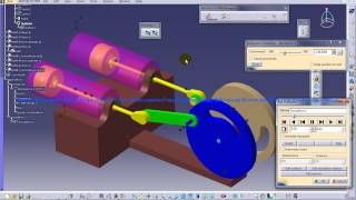 Catia V5|Digital Mockup|DMU Kinematics Tutorial|4 Stroke Petrol Engine|Automobile Engine Simulation screenshot 5