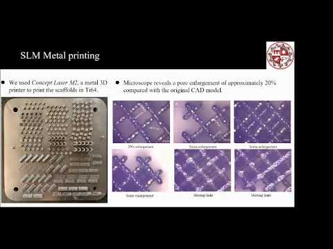 Additive Mfg of Porous Titanium Scaffolds for Optimum Cell Viability in Bone Tissue Engineering