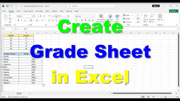 Create Grade Sheet in Excel