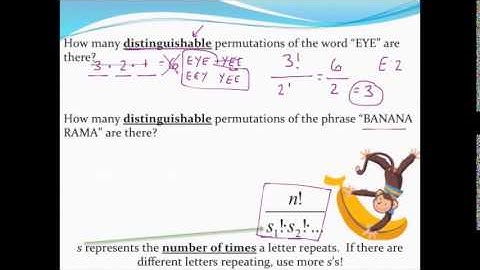Finding the number of distinguishable permutations