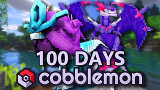 I SPENT 100 DAYS IN MINECRAFT COBBLEMON HARDCORE!!! THE BEST POKEMON MOD???