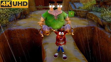 Crash Bandicoot 3 - N. Sane Trilogy | Level 15 (Double Header) Crystal/Gem Get [4K 60FPS].