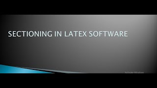 Sectioning in latex |section|subsection|part|chapter|paragraph|subparagraph|secnumdepth| in Latex