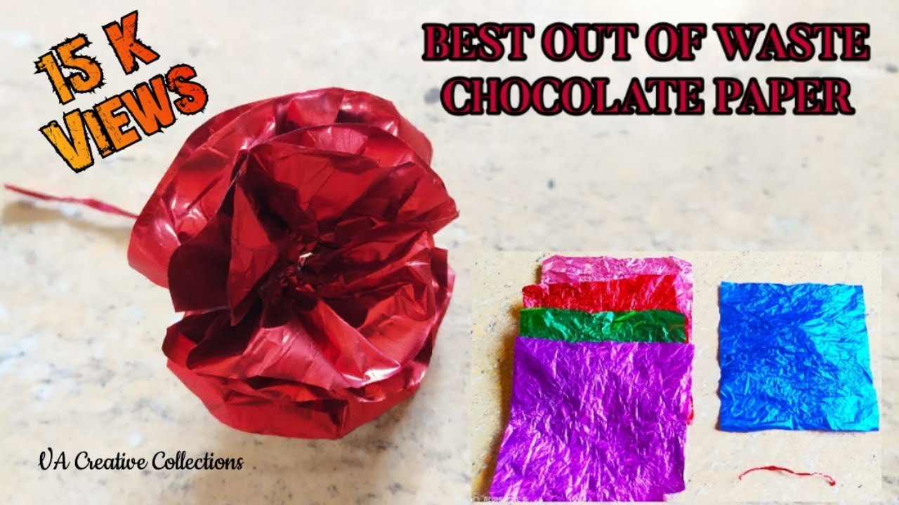 DIY Rose from Chocolate Wrapper 