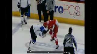 CHL Wichita-Allen hockey fight - Chad Painchaud vs Darryl Bootland 12/22/12