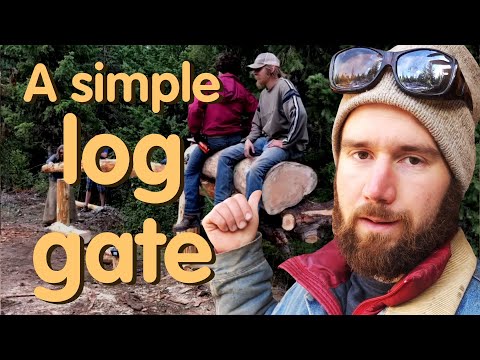 simple roundwood gate - permaculture bootcamp