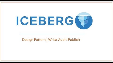 Apache Iceberg | Write | Audit | Publish | Branching