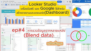 🧩 เข้าใจหลักการรวมข้อมูล (Blend Data) ใน Looker Studio สำหรับ Report-Dashboard   [ep.4]