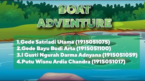 Project Game Pemrograman Berorientasi Objek Greenfoot - Boat Adventure