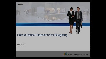 Microsoft Dynamics AX: How to define dimensions for budgeting