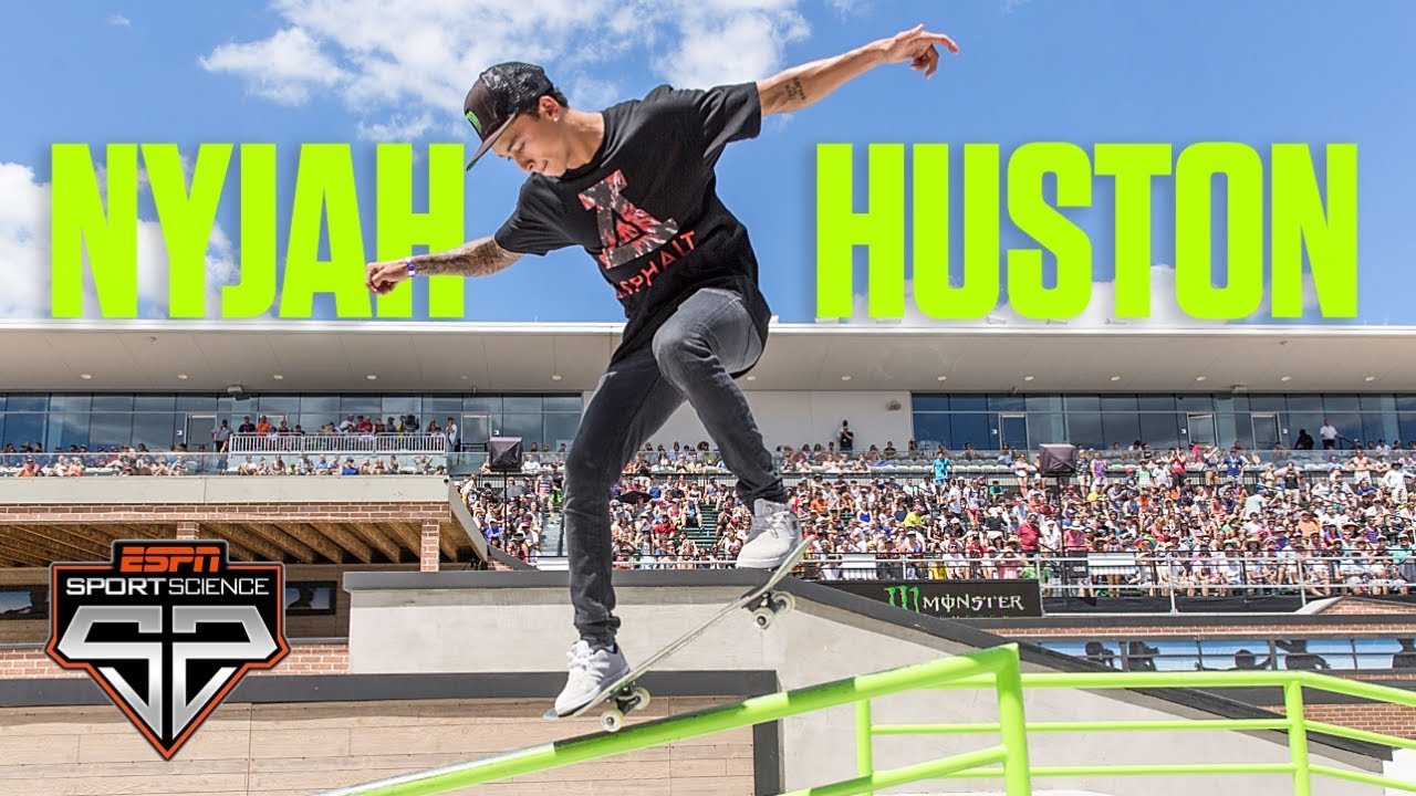 bezoek Tarief Revolutionair Nyjah Huston demonstrates the physics of skateboarding | Sport Science |  ESPN Archives - YouTube