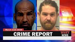MAN CHARGED IN TWO COUNTIES, ARREST AFTER CHASE IN BURKE | WHKY Crime Report, Weds. 3/11/26