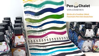 Van Dieman's Birds of a Feather Ink Swatches