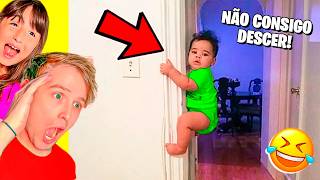 SE EU RIR MINHA FILHA GANHA! NÍVEL  IMPOSSÍVEL de TENTE NÃO RIR com os MELHORES SHORTS ENGRAÇADOS!